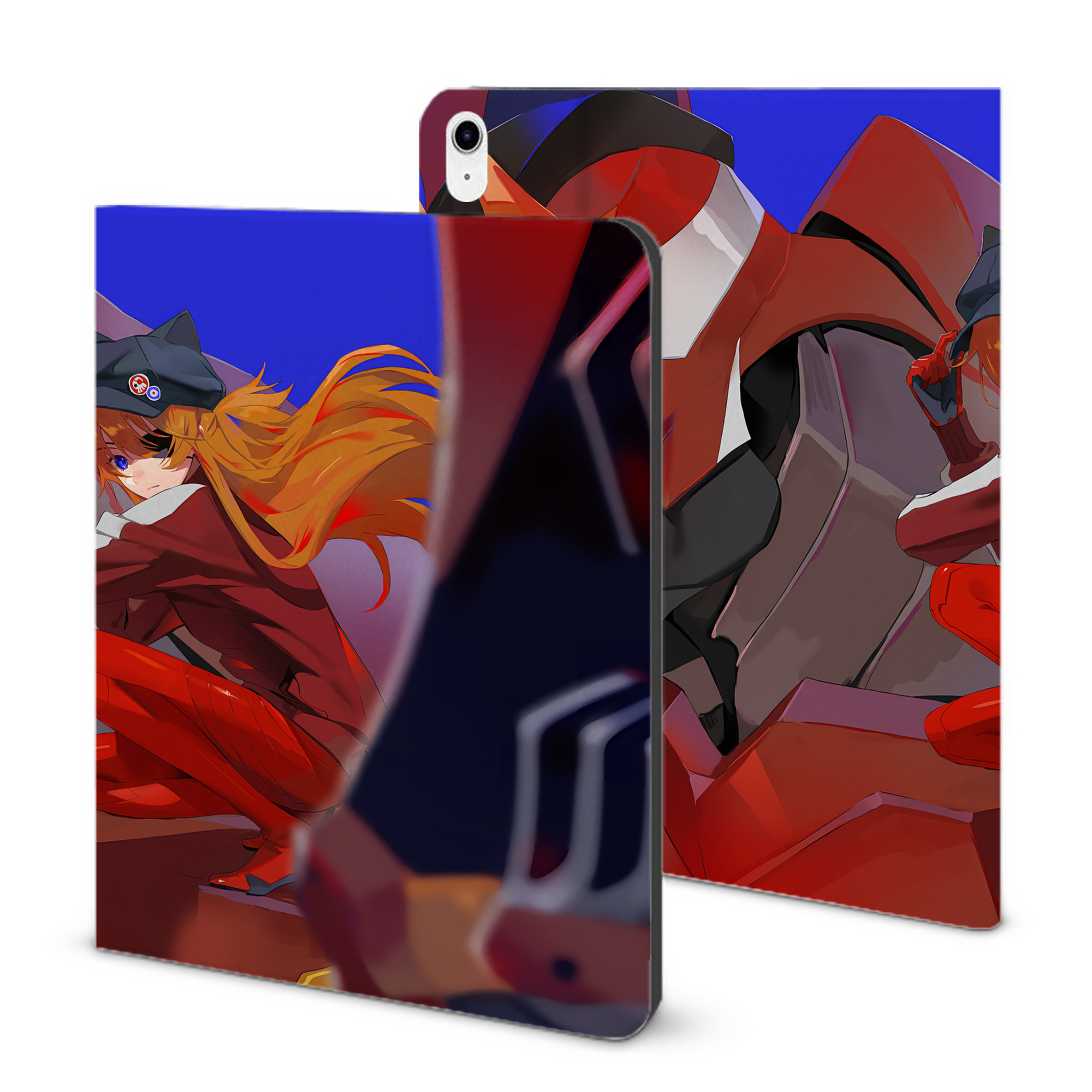 （画像用） EVA 新世紀エヴァンゲリオン IPad ケース ブック型 PUレザー TPU 耐衝撃 軽量 薄型 ペン収納なし 全面保護 IPad 各モデル対応